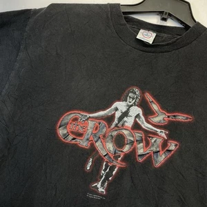 Vintage Y2K 2001 The Crow Movie Promo Goth 3D Puffy Logo Image TShirt Mens L - Picture 1 of 9