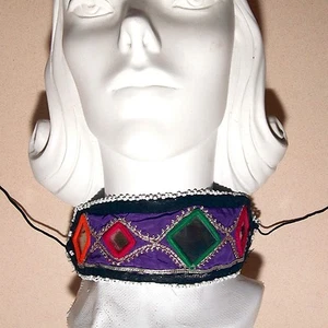 GARGANTILLA Tribal Bordada Pastunistán Afganistán Kabul 798x8 - Imagen 1 de 3