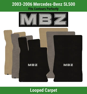 Передние коврики Lloyd Classic Loop для Mercedes-Benz SL500 03–06 годов выпуска с аппликацией MBZ - Изображение 1 из 4