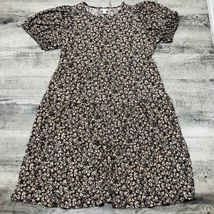 Ava & Viv Talla 1X Negro Boho Floral Vestido Campesino Maxi Vacaciones Cubierta A6 - Imagen 1 de 5