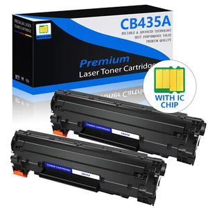 2PK High Yield CB435A 35A Toner Cartridge for HP LaserJet P1002 P1003 P1004 - Picture 1 of 24