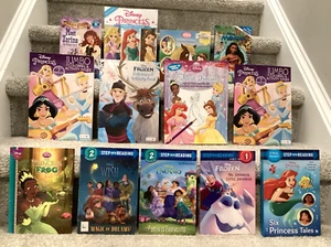 Disney Princess Books Leveled Readers, Drawing & Activities 13 Books Big Lot! - Picture 1 of 11