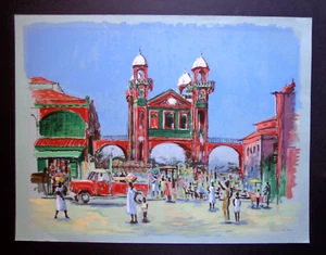 James Seeman, print of watercolor painting “Haiti, 1966, INV 3185 - Picture 1 of 5