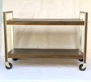 Mid Century Serving Rolling Serving Bar Cart - Picture 1 of 2