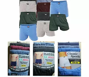 New 6,12 Pairs Men's Plain Cotton Boxer Shorts Underwear size Small-6xl - Picture 1 of 1