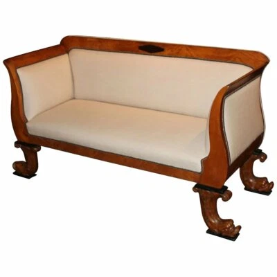Sofá o sofá Biedermeier del siglo XIX Foto 1 de 4