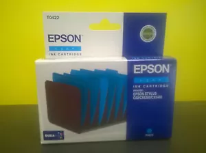CARTUCCIA EPSON T0422 CIANO ORIGINALE NUOVA PER STYLUS C82/CX5200/CX5400 - Foto 1 di 1