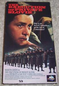 The Execution of Private Slovik VHS Video Martin Sheen Ned Beatty Gary Busey
