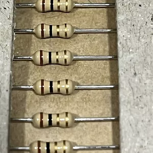 Choose Your Amount: 1 Ohm Carbon Film Resistors, 1/4 (.25) Watt Tolerance ± 5 % - Picture 1 of 6