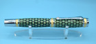 Honeycomb "Nebula Green" Majestic Rollerball Pen in Chrome/22kt Gold-Plated