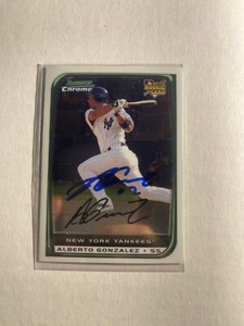 New York Yankees ALBERTO GONZALEZ Signed Card