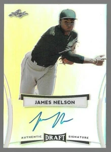 2017 James Nelson Leaf Metal Draft Rookie Auto - Miami Marlins - Picture 1 of 1