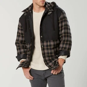 Mens Jacket  Size XLT Craftsman Black  Hooded Flannel  NWT - Picture 1 of 2