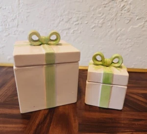 Vintage Ceramic Presents Lidded Trinkt Boxes Japan - Picture 1 of 8