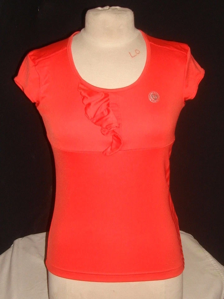 MUJER ADIDAS ROLAND GARROS LOGO CLIMALITE MELOCOTÓN POLI S/S TENIS TOP TALLA. S Foto 1 de 4