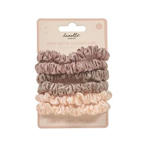 Mini paquete de 6 corbatas para el cabello neutro desnudas bandas elásticas para niñas fruncidas - Imagen 1 de 2