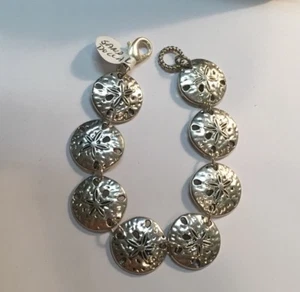 Silver Sand dollar Bracelet 7.25 Inch - Picture 1 of 4