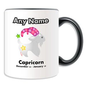Personalisiertes Geschenk Bunt Zeichnung Steinbock Tasse Spardose Tasse Stern Schild Name - Bild 1 von 21