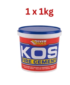 Everbuild KOS Cemento Fuoco Buff Cemento di Alta Qualità Resistente al Fuoco 1kg - Foto 1 di 1