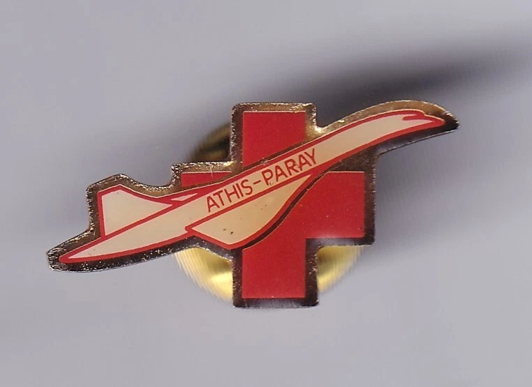 RARE PINS PIN'S .. AVION PLANE AIRLINES AIR FRANCE CONCORDE CROIX ROUGE ATHIS~FP - Photo 1/1