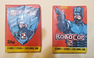 LOT OF (2) TWO - 1990 TOPPS ROBOCOP 2  MOVIE TRADING CARDS WAX PACKS / BRAND NEW