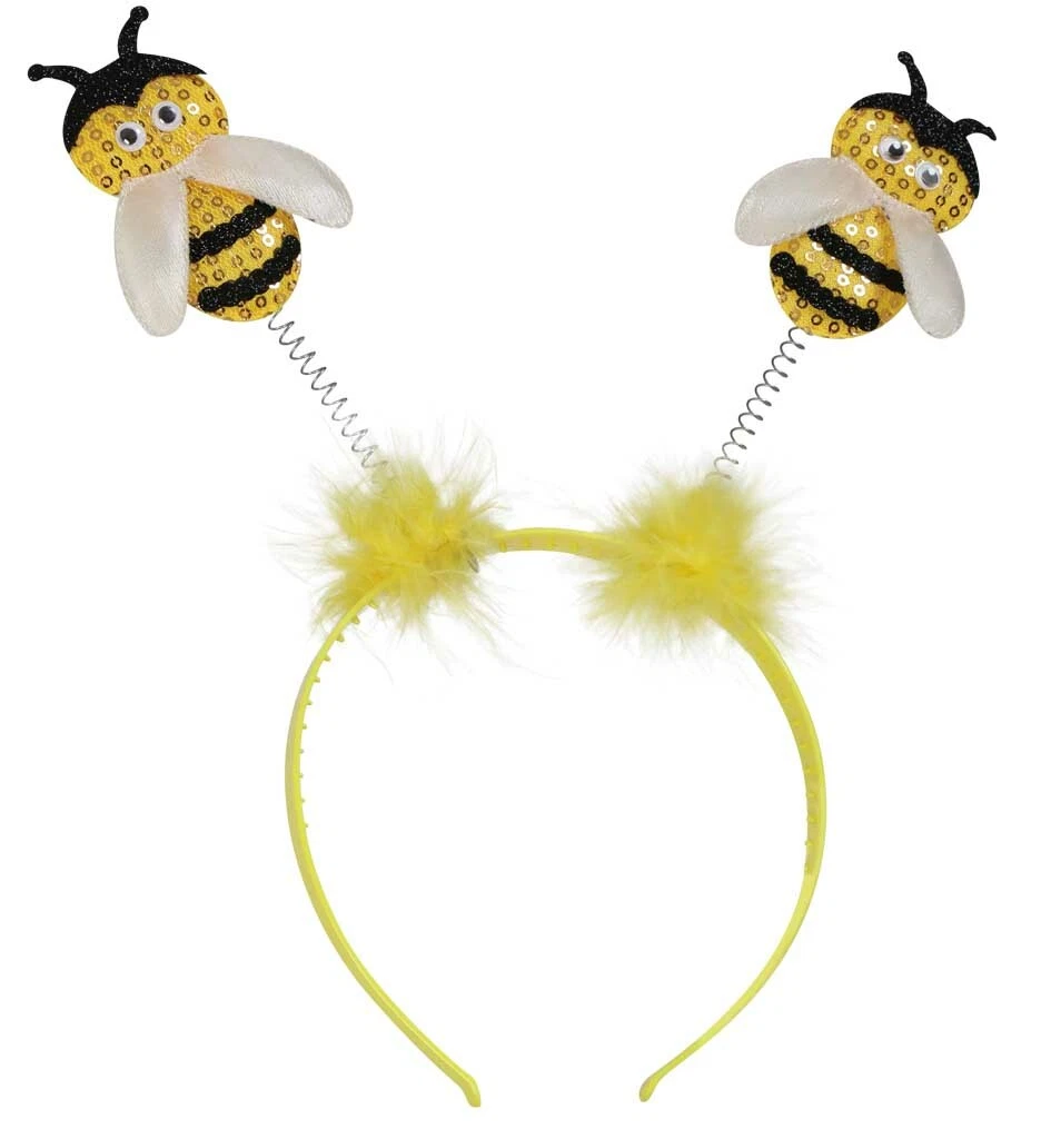 Bienen-Hummelflügel-Haarreifen Mit Bommeln – Karneval, Fasching, Mottoparty Accessoire