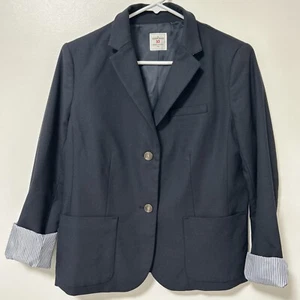 Blazer Gap The Academy Mujer Talla 10 Azul Marino Cuello y Puño en Contraste Academia - Imagen 1 de 14