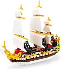 Nanoblock Tintin The Secret of the Unicorn Ship Kawada Toy assembled Tin-04 