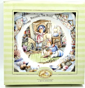 MINT CONDITION ROYAL DOULTON BRAMBLY HEDGE RIGGING THE BOAT PLATE 21cm 1st QTY - Picture 1 of 2
