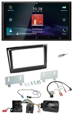 JVC USB Bluetooth 2DIN DAB Lenkrad Autoradio für Fiat Doblo ab 15 Mini-ISO piano - Bild 1 von 4