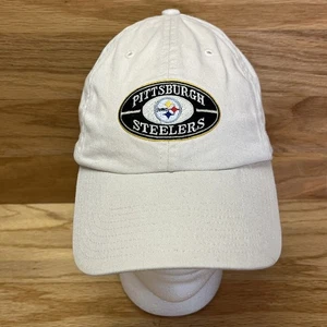 Pittsburgh Steelers Hat Beige Twins Enterprise Adjustable Strapback Embroidered - Picture 1 of 10