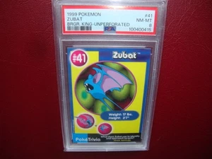 1999 Pokemon Burger King UnPerforated Zubat card #41 Psa 8 Nm/Mint - Picture 1 of 1