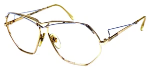 GIOVANI FAVETTO GF-918-001 61/11 France Gold Silver Eyeglasses Frame - Picture 1 of 11