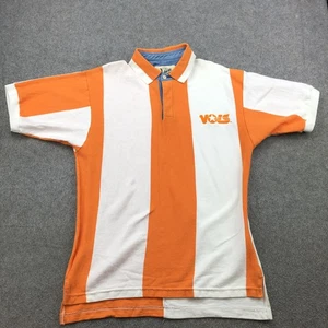 Tennessee Volunteers Shirt Mens Medium Orange White NCAA Football Polo Striped - Picture 1 of 9