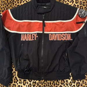 Vintage Harley Davidson Jacket Racing Motor Cycle Bomber Child's Medium 1096 - Picture 1 of 11
