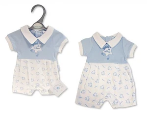 FRÜHCHEN BABY JUNGEN STRAMPLER BLAU WINZIG NEUGEBORENES FRÜHCHEN PREMIER JUNGE OUTFIT KLEIDUNG - Bild 1 von 2