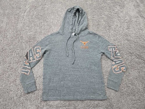 UNDERCOVER Felpa con cappuccio Texas Longhorns donna XS NCAA ROSA Victoria's Secret con 5° grigio oceano