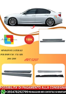 💫ART.5207 Minigonne Laterali per BMW F30 / F31 ABS 2011-2018💫 - Foto 1 di 5