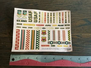 Vintage 50er oder 60er Jahre Marx Cape Canaveral unbenutzt Original P-1153 Decalbogen - Bild 1 von 4