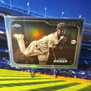 2024 Topps Chrome Sepia Refractor Shane Bieber #149 Cleveland Guardians - Picture 1 of 2