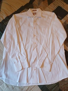 Gitman Bros White 17 35 Ultra Fine Pinpoint Shirt Men Long Sleeve Oxford - Picture 1 of 4