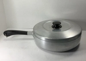 Sears Roebuck Aluminum Saute Pan 10” Saute Skillet Frying Pan With Lid - Picture 1 of 8