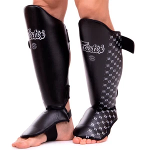 Espinilleras Fairtex Muay Thai Boxeo MMA Kickboxing Espinilleras Negras SP5 - Imagen 1 de 8