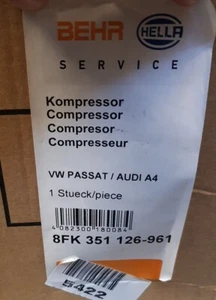 Behr A/C Compressor 8FK351126-961 VW PASSAT AUDI A4 - Picture 1 of 1