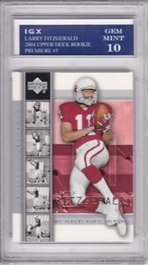LARRY FITZGERALD 2004 ROOKIE CARD $$ RC Upper Deck GRADED GEM MINT 10 Cardinals! - Picture 1 of 1