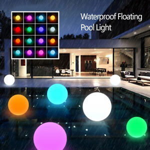 LED SPA Pool Ball Light Garden Fairy Light with Remote 16 RGB Colour Floating