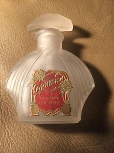 Antikes mattiertes Parfüm geprägtes Papieretikett Nelke Bacorn Elmira NY - Bild 1 von 6