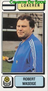 187 ROBERT WASIGE BELGIUM KSC.LOKEREN STICKER FOOTBALL 1983 PANINI