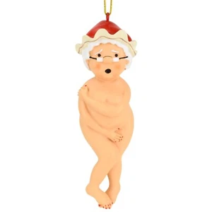 Tree Buddees Naked Mrs. Claus Funny Nude Christmas Ornament Decor Adult Humor - Picture 1 of 7