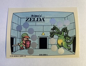 1989 Topps Nintendo Game Packs Tips Trading Card Screen #5 The Legend of Zelda